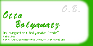 otto bolyanatz business card